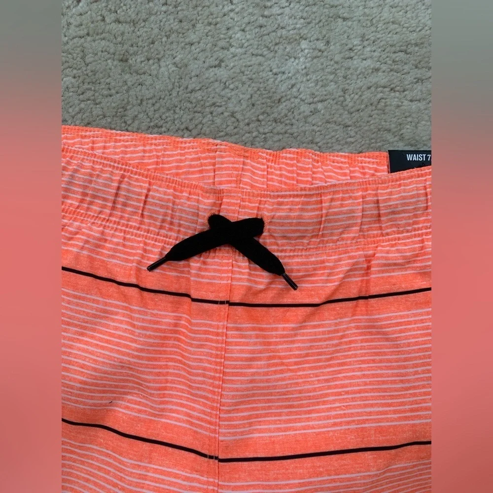 Hurley NWT Size 7/8 Bright Orange Swim Trunks